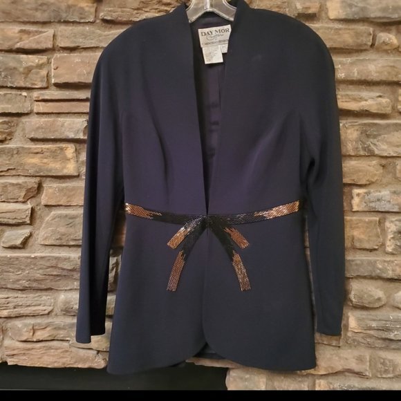 STUNNING DAY MOR BLACK DRESS JACKEY SZ 8 - Picture 2 of 7